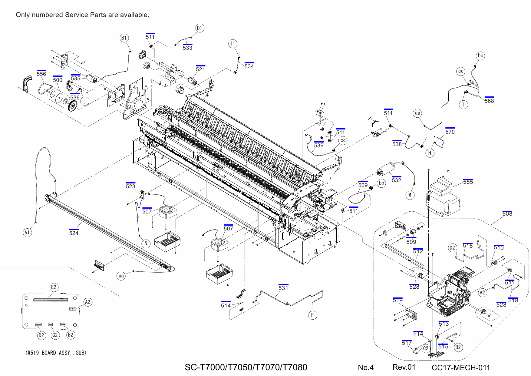 EPSON SureColor T7000 T7050 T7070 T7080 Parts Manual-6